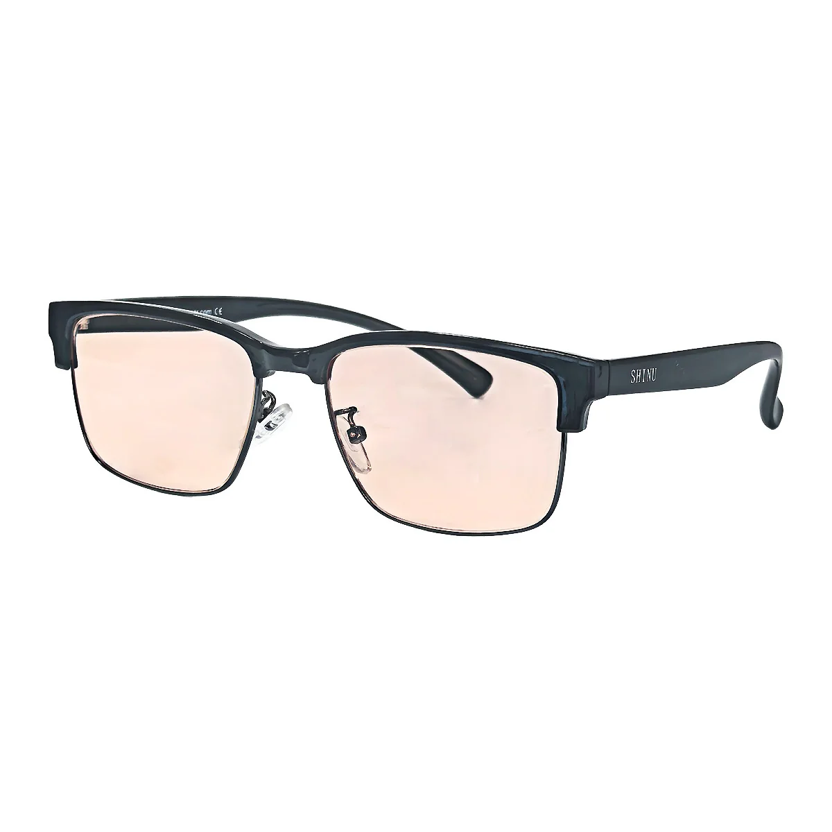 SHINU FL41 Migraine Glasses Man Blue Light Blocking Glasses Dark or Light Photophobia Glasses for Migraine Square Eyeglasses