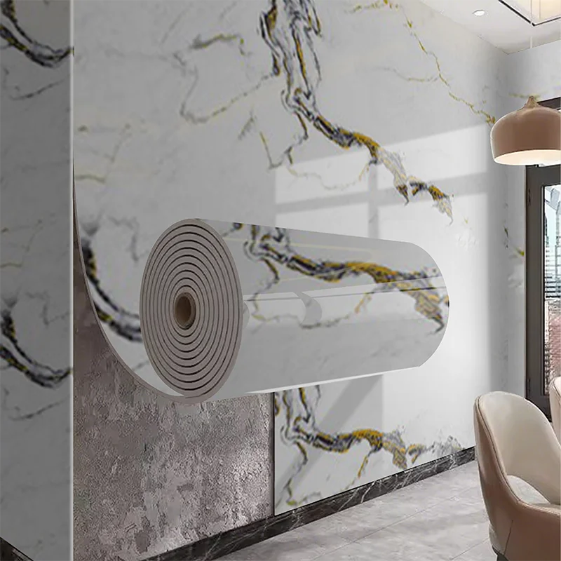 ملصق حائط من بلاط السيراميك المقلد PVC المقاوم للماء ذاتي اللصق للمطبخ وغرفة المعيشة وغرفة النوم