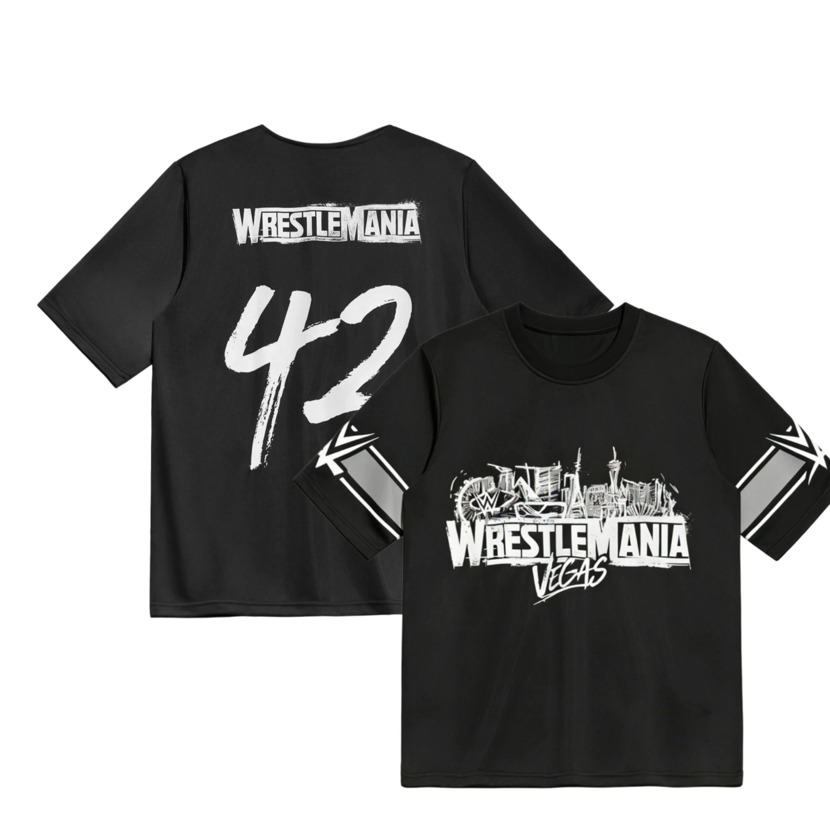 Camiseta Unisex Vintage de Lucha Libre WrestleMania 42 2026, 100% Algodón, Diseño Gráfico de Las Vegas, Camiseta de Verano para Hombre, Estilo Y2K, Cuello Redondo, Talla Grande