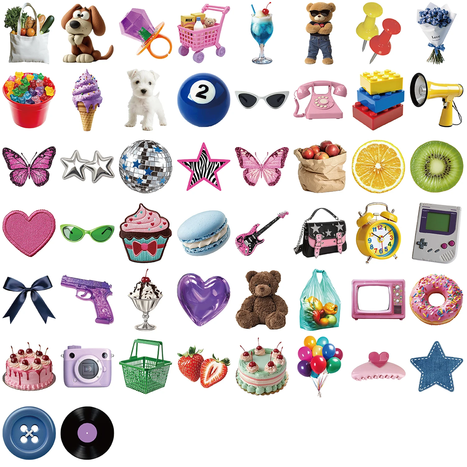 50PCS Cool Y2K Meisjes Esthetiek Sticker DIY Telefoon Laptop Bagage Skateboard Graffiti Klassieke Decals Fun forToy