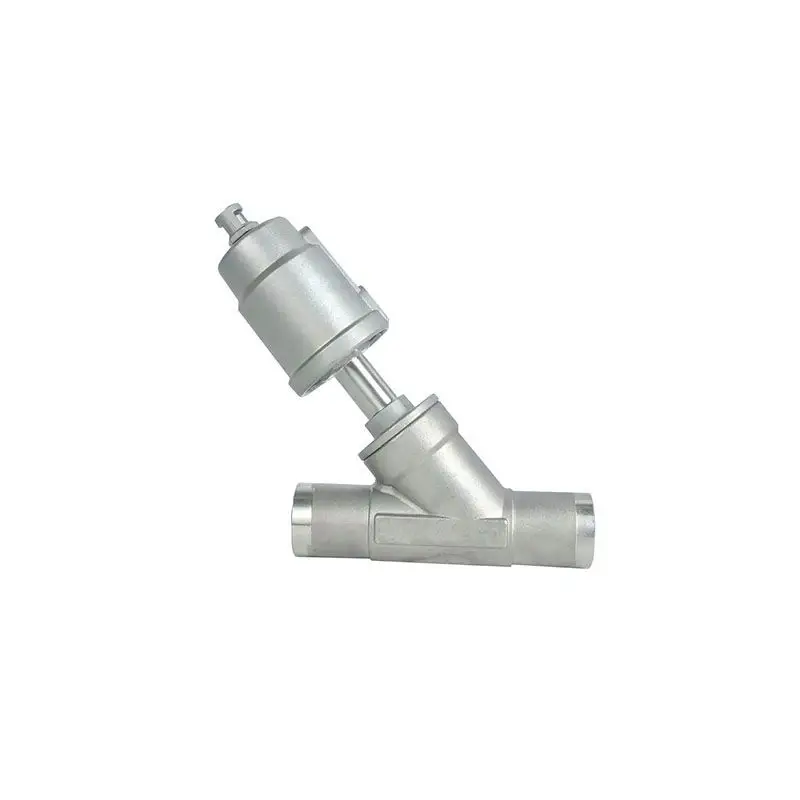 

DN32 Stainless Steel Pneumatic Welding Angle Seat Valve Normally Closed Stainless Steels Actuator For Steam Gas Oil