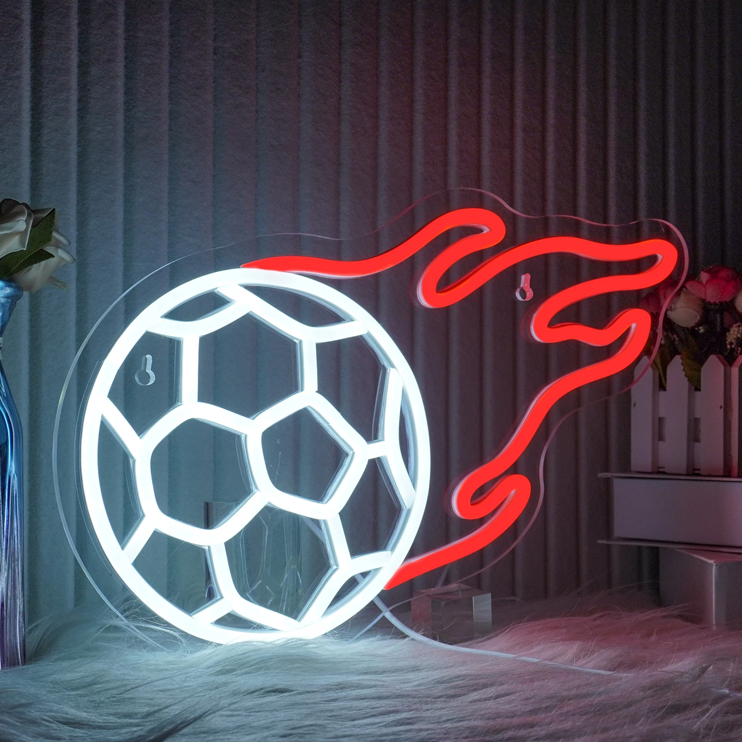 fire football neon led sign usb power night lights wall decor jogo de bola festa decoracao do quarto ginasio sport club futebol logo 01