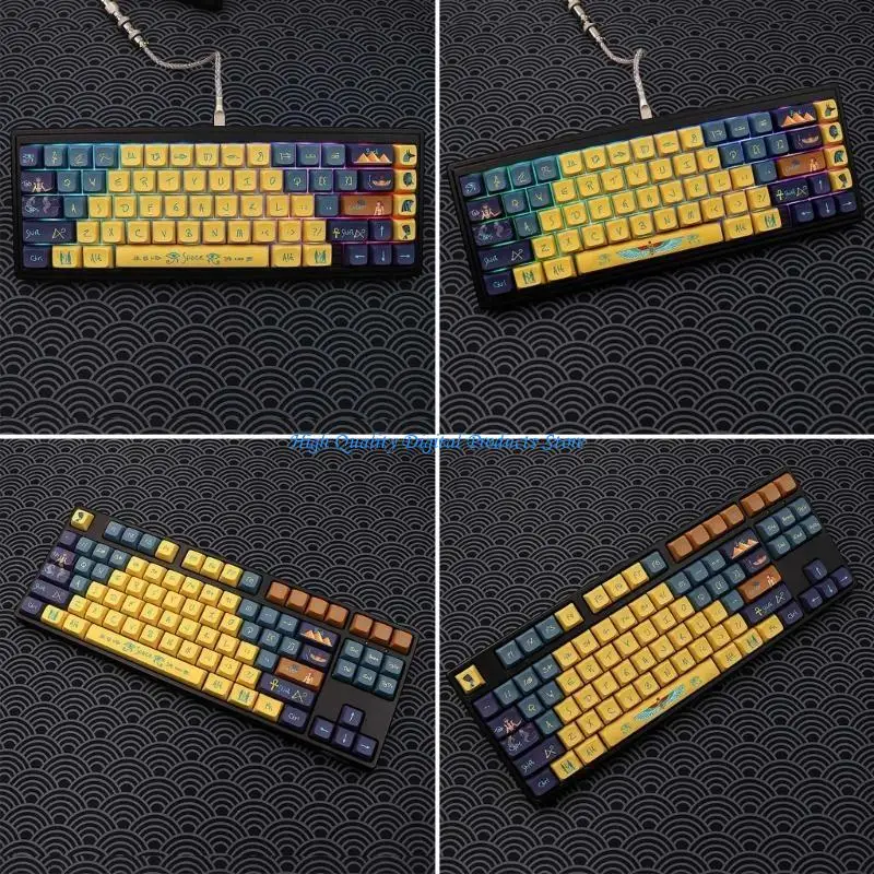 

U2JE 154Key Египет Путешествие XDA профиль KeyCap PBT-Dye-Sublimation CAP для MX переключатель