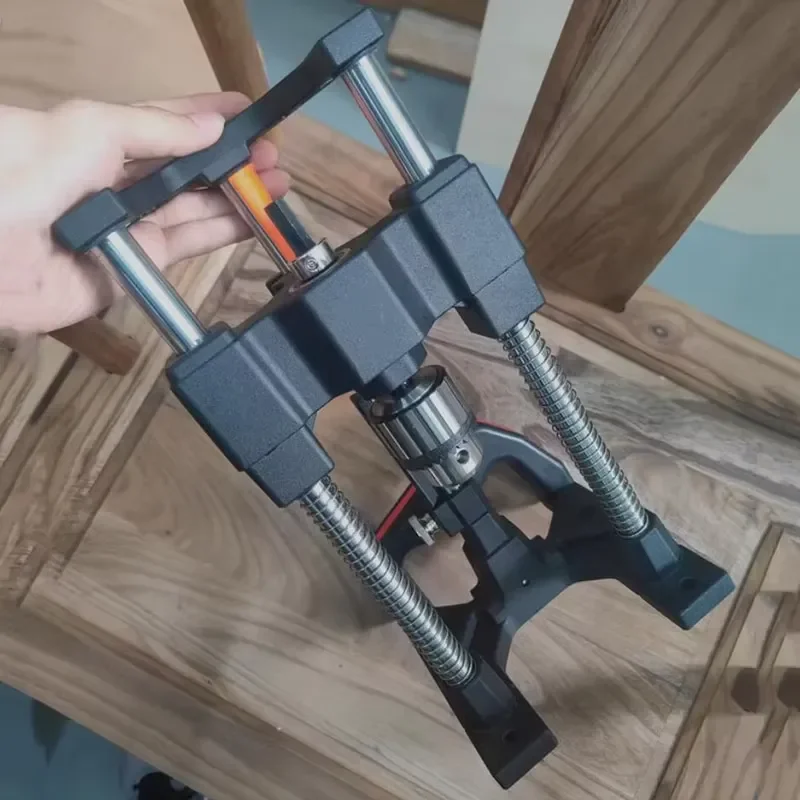 Marked Scale Drill Positioning Bracket, Versatile Tapping Tool For Aluminum & Timber Processing