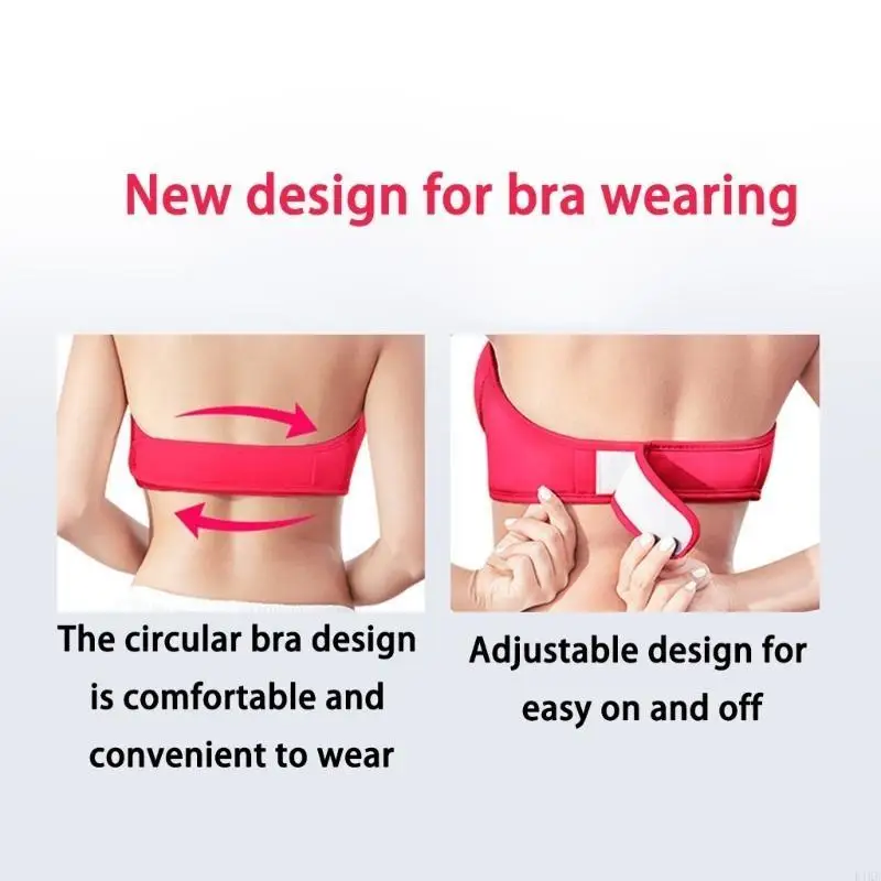 

(1 упаковка) Электрический массажер для груди, бюстгальтер для массажа груди, беспроводные электрические массажеры USB для