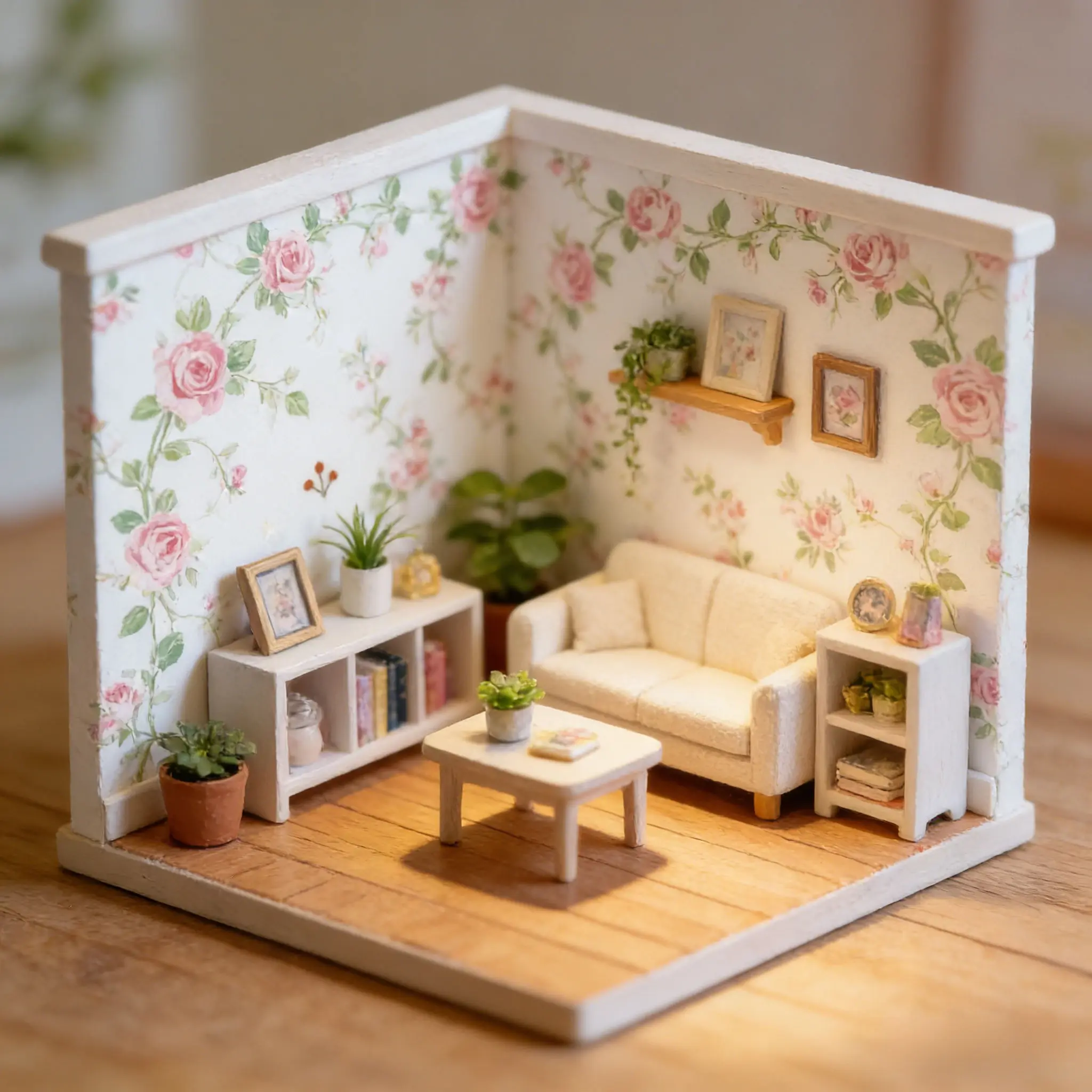 10 pçs 1:12 casa de bonecas bonito cereja papel de parede-a4 suprimentos de decoração em miniatura para casa de bonecas sala de estar quarto acessórios de casa de bonecas