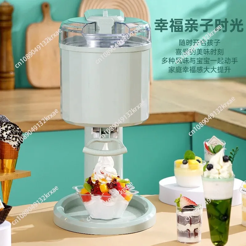for New Fully Automatic Ice Cream Maker for Home Kids DIY Homemade Cone Mini Machine with 3L Capacity & 40-Minute Fast Freeze