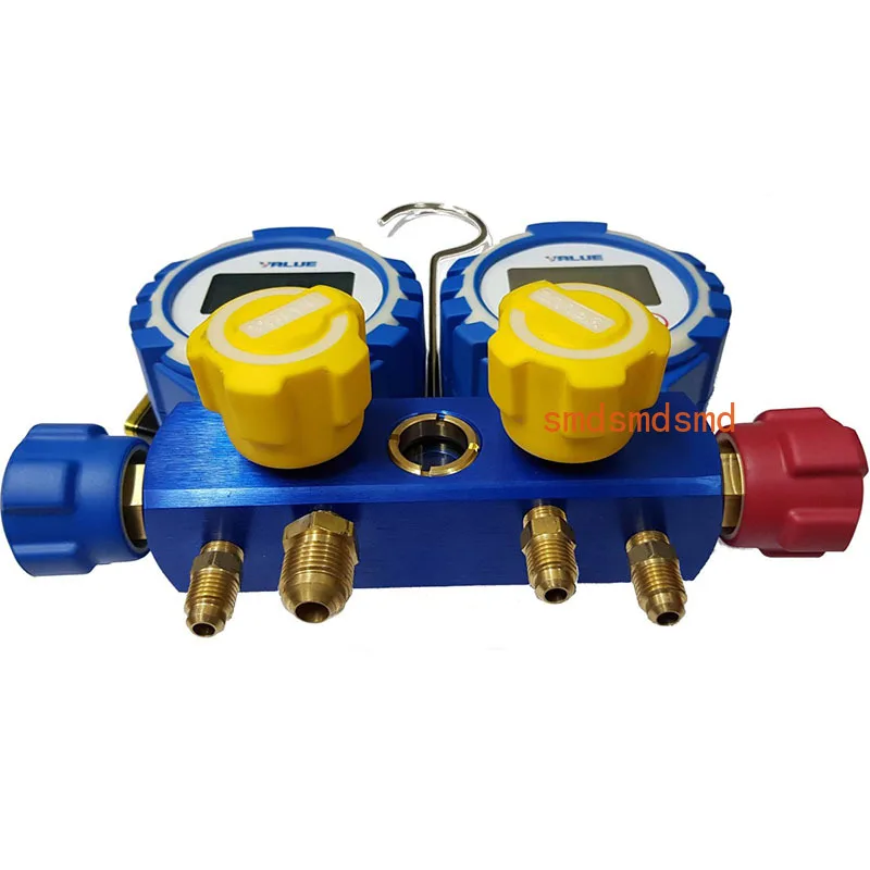 أدوات التبريد قيمة 4-way مقياس متعدد الغاز الرقمي المتعدد VDG-4-S1 مع خرطوم فراغ عالي #4