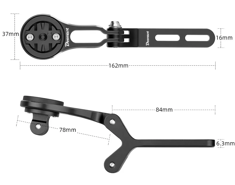 Integrierter Fahrrad-Lenker-Tachometerhalter mit 3 Basishaltern, passend für Garmin Wahoo Bryton, Doppeladapter für die Installation von Licht und Kamera – Detail 3