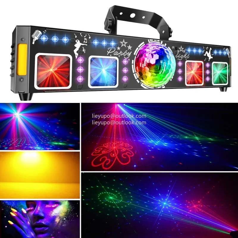 

Disco Ball Stage Lighting Mood Stage Light DMX Controller Sound Pickup DJ Laser Light UV Lights for Bar Club KTV Projector Light