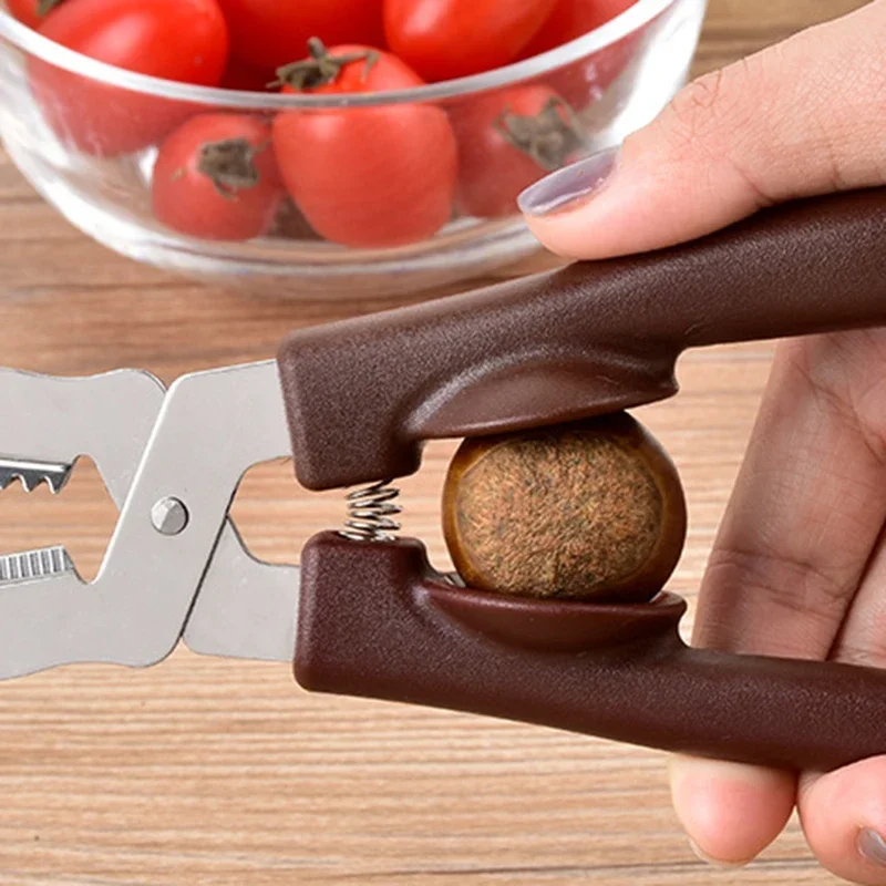 Multifunctional Chestnut Cutter Clip Stainless Steel Walnut Plier Handheld Nut Shell Opener Chestnut Cutting Tool Kitchen Gadget