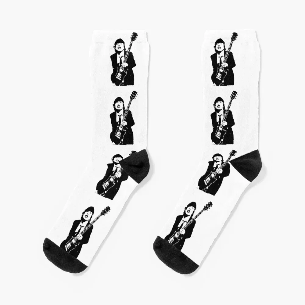 GIFTS AND PORTRAIT of Angus Australian Rock Star GIFTS FOR YOU IN 2021 FROM MONOFACES Socks cotton Men's Socks Luxury Women's