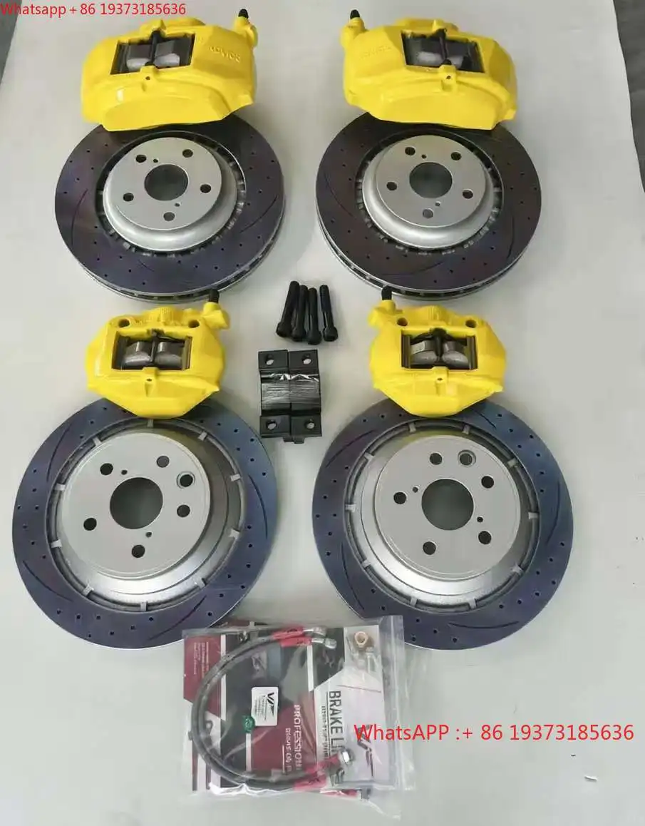 For Lexus IS250/IS300/IS350 GS300/GS430/GS460 LS430/LS460 RC/RC F Front 4-Pot LS430 Rear 2-Pot Brake Caliper Kit Compatible