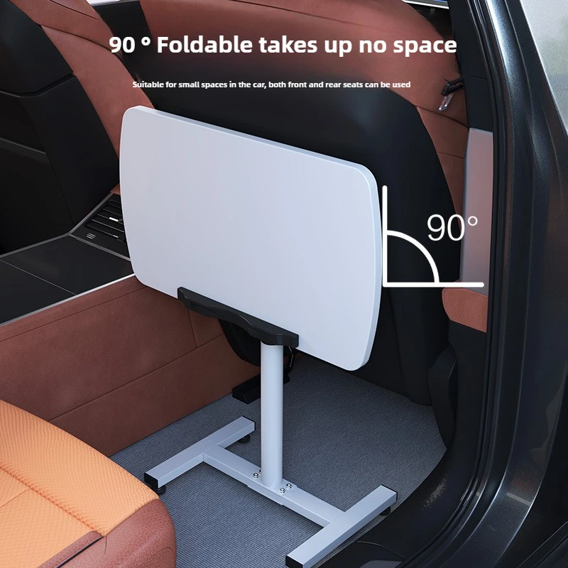 차량용 접이식 소형 테이블, 조수석 자동차 사무실 책상용, 전면 및 후면 다기능 테이블