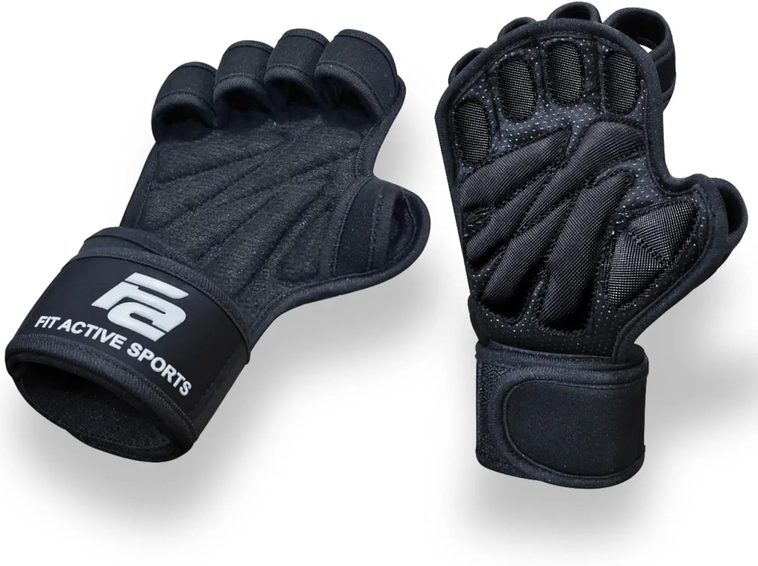 Fit Active Sports New Ventilated Weight Lifting Workout Gloves with Built-in Wrist Wraps for Men and Women - Great for Gym Fitne