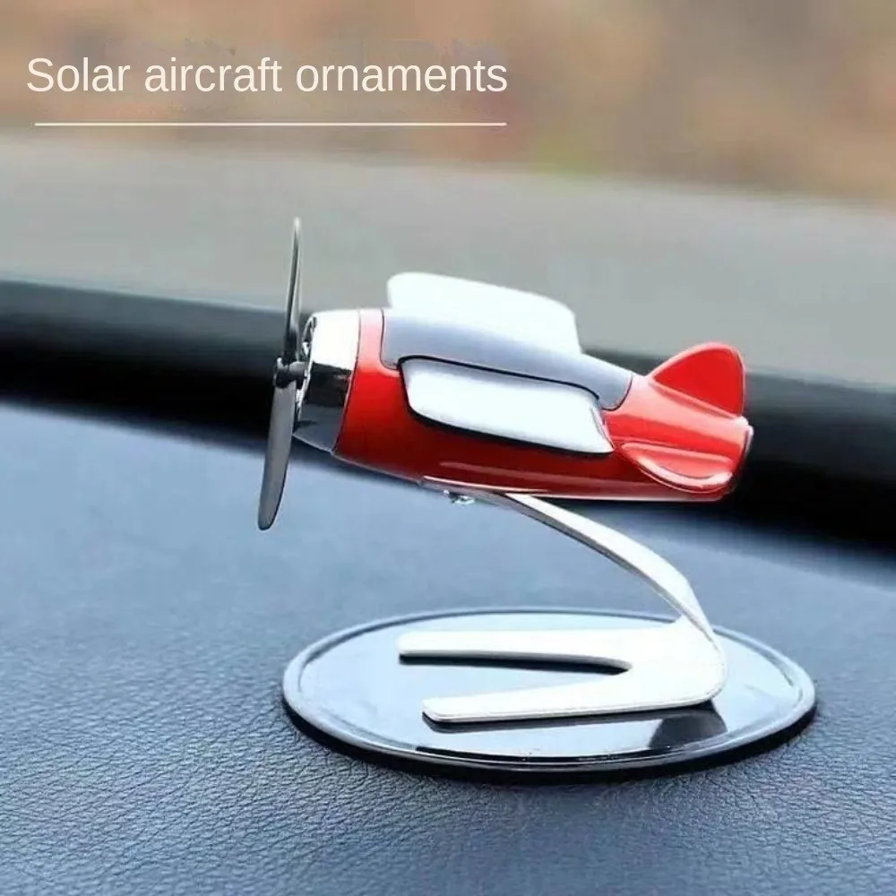 Airplane Model Car Air Freshener Originality Solar Panel Solid Fragrant Car Interior Car Aroma Center Console Decoration