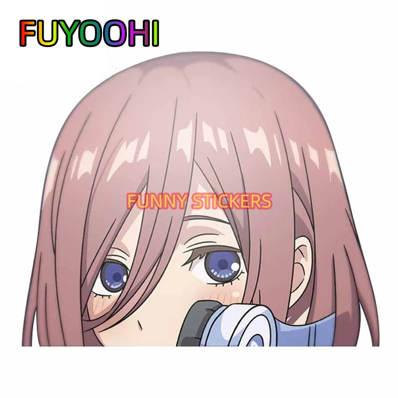 

FUYOOHI Boutique Decals Exterior Accessories Miku Nakano Funny Car Stickers Car Styling Bumper Decoration Waterproof Decal