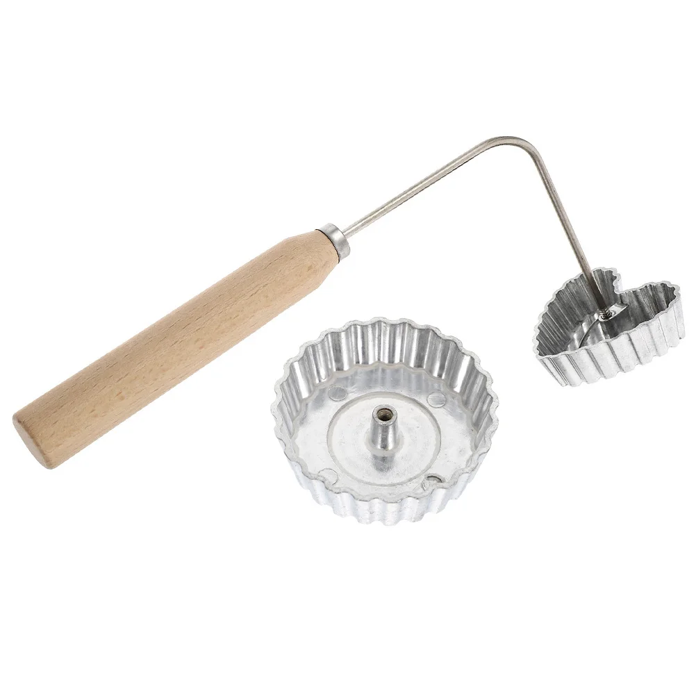 

1 Set Aluminum Fried Snack Mold With Handle For Diy Oil Dumplings Radish Cake Shrimp Cake Frying Molds Kitchen Cooking Utensil