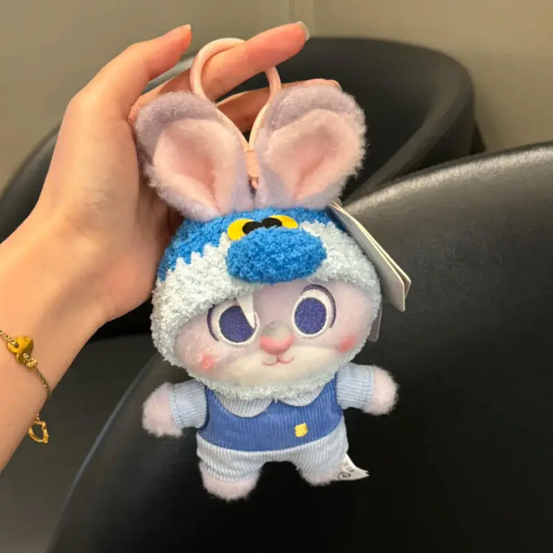 Kawaii Disney Zootopia Judy Nick Clawhauser Q Version Gary Attribut Puppe Kopfbedeckung Flauschiger Plüsch Schlüsselanhänger Weihnachtsgeschenk