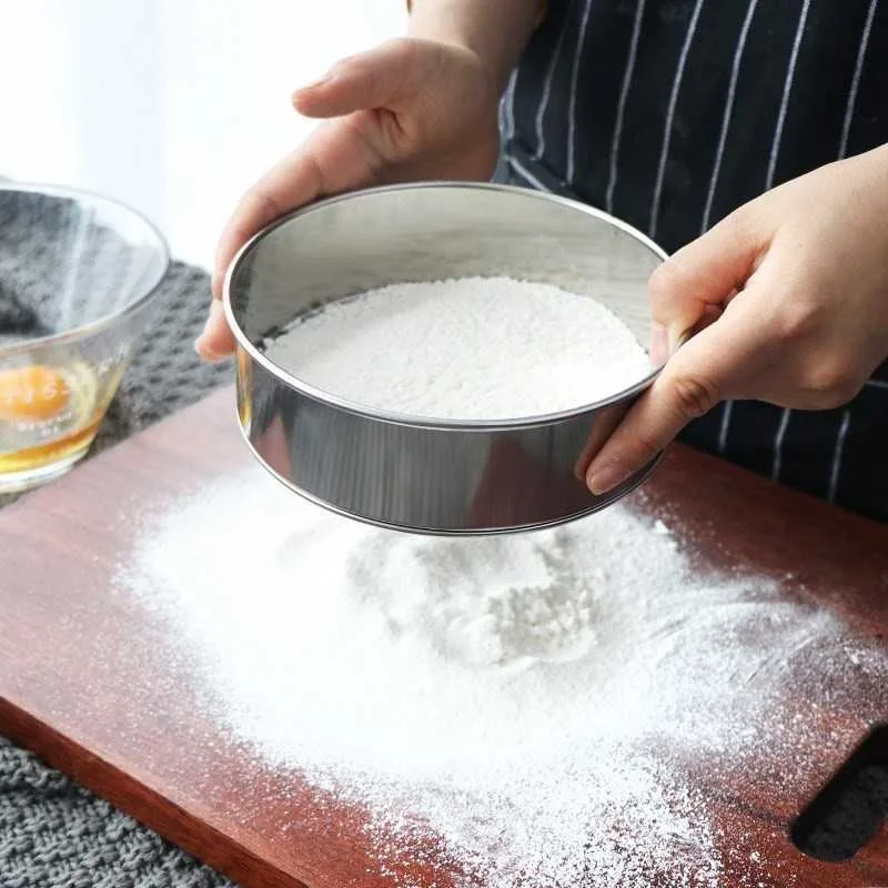 ステンレス鋼の小麦粉ふるい、小麦粉の細かい、パンとスナックの必需品、ベーキングツール、40メッシュ、中国製