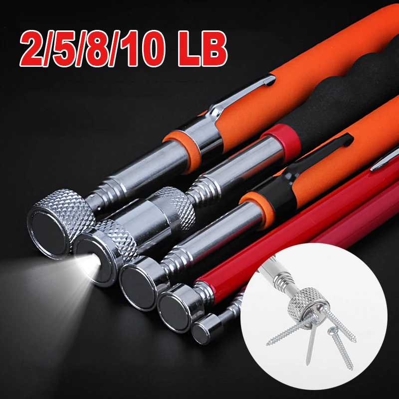 2/5/8/10 LB Car Portable Telescopic Magnetic Pen Screws Nut Bolt Retractable Picking Tools  Automobiles Repair Tools Accessories