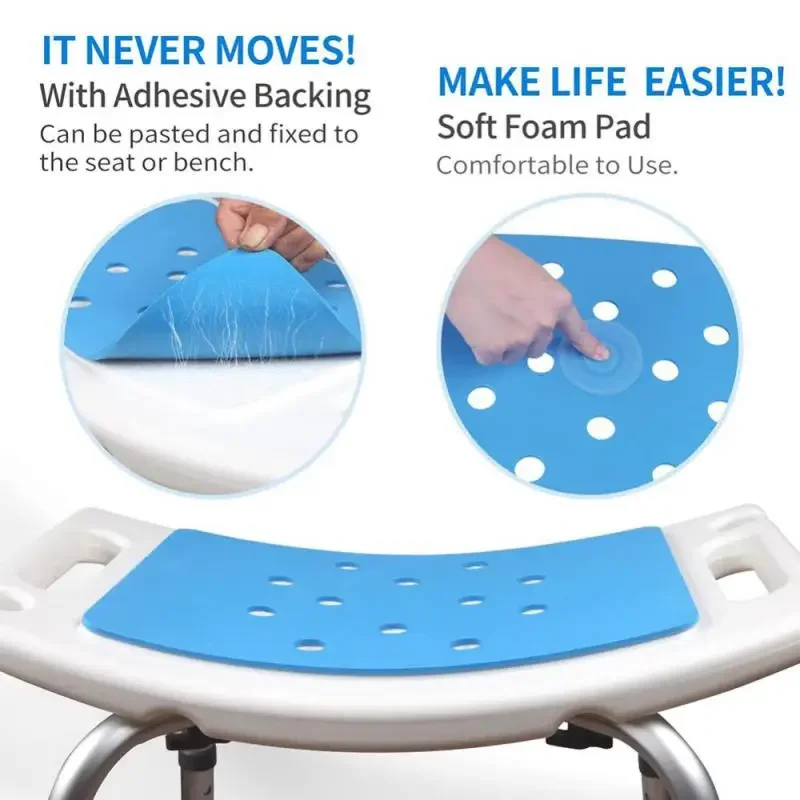 1PCS Non-slip Elderly Folding Bath Chair Cushion Bathroom And Shower Chair Elderly Bath Tub Shower Chair Stool Bench Seat image 6