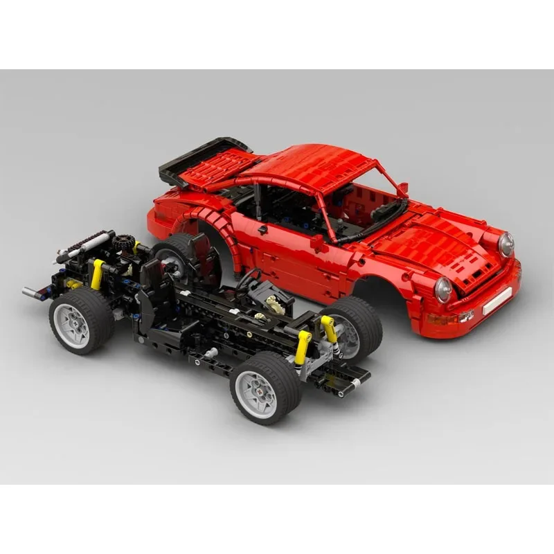 

MOC-239017 Red New Urban Sports Racing Car Building Block Model, 1438 Pieces, Boys' and Children's Birthday Christmas Toy Gift