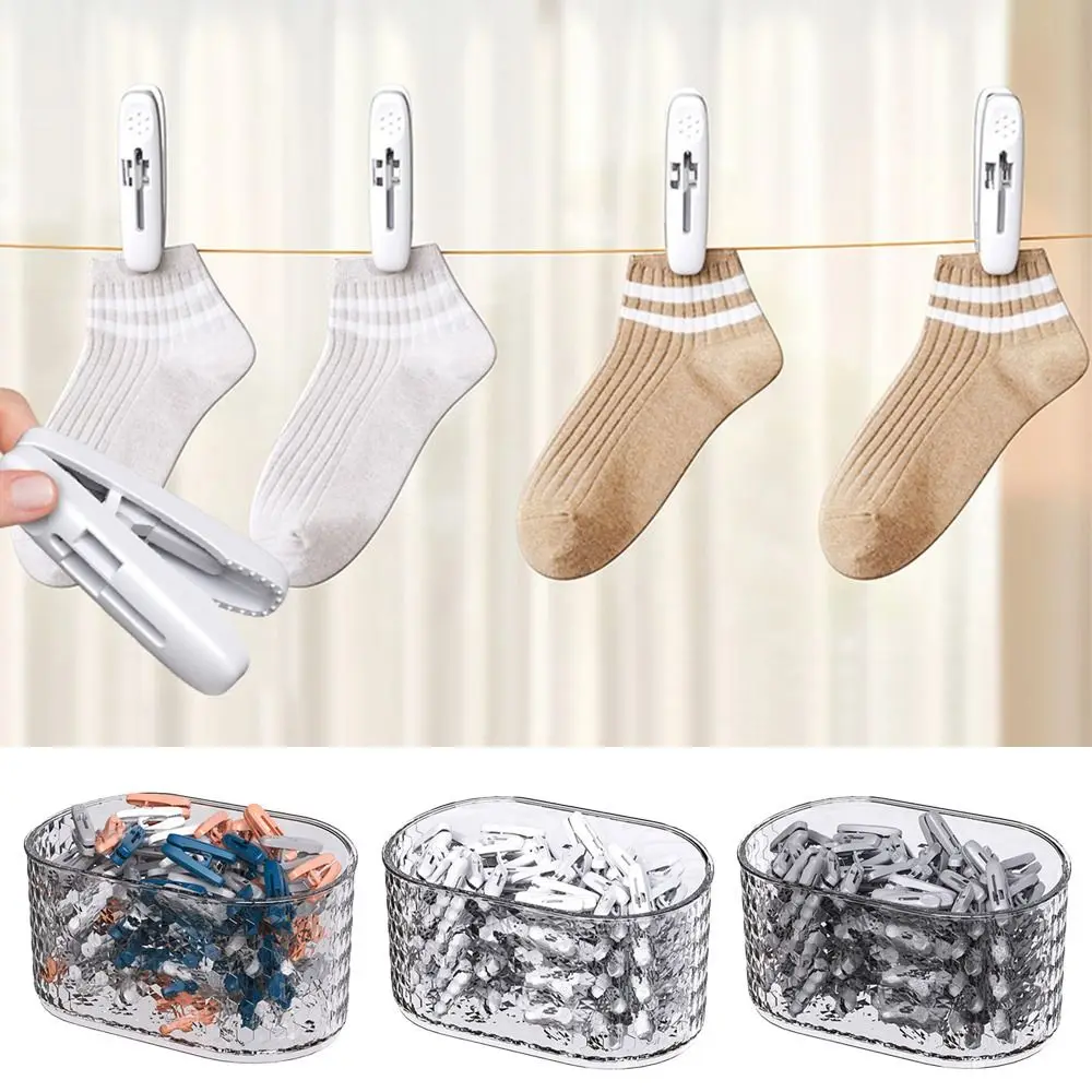 

30pcs Mini Strong Grip Clothes Pins Windproof Multifunctional Bag Clips Plastic Household Chip Clips
