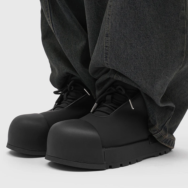 

Niche Couple Bread Fashion Big Head High Top Men Women's Platform Height Boosting Boots American High Street Style Board Shoes