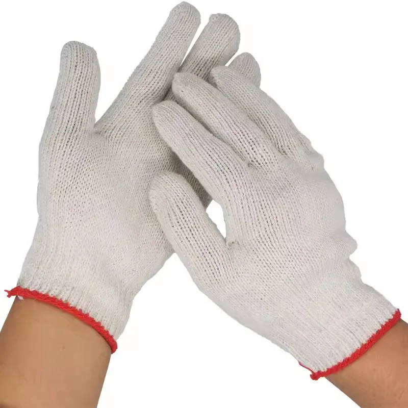 

6 Pairs/Lot Hand Working Gloves Safety Grip Protection Work Gloves Men Women BBQ Thick Cotton Gloves