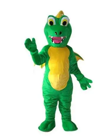 New Adult Green Dragon Mascot Costume Cosplay Mascotte Fancy Dress Character Carnival Christmas Celebration Mascot Costume