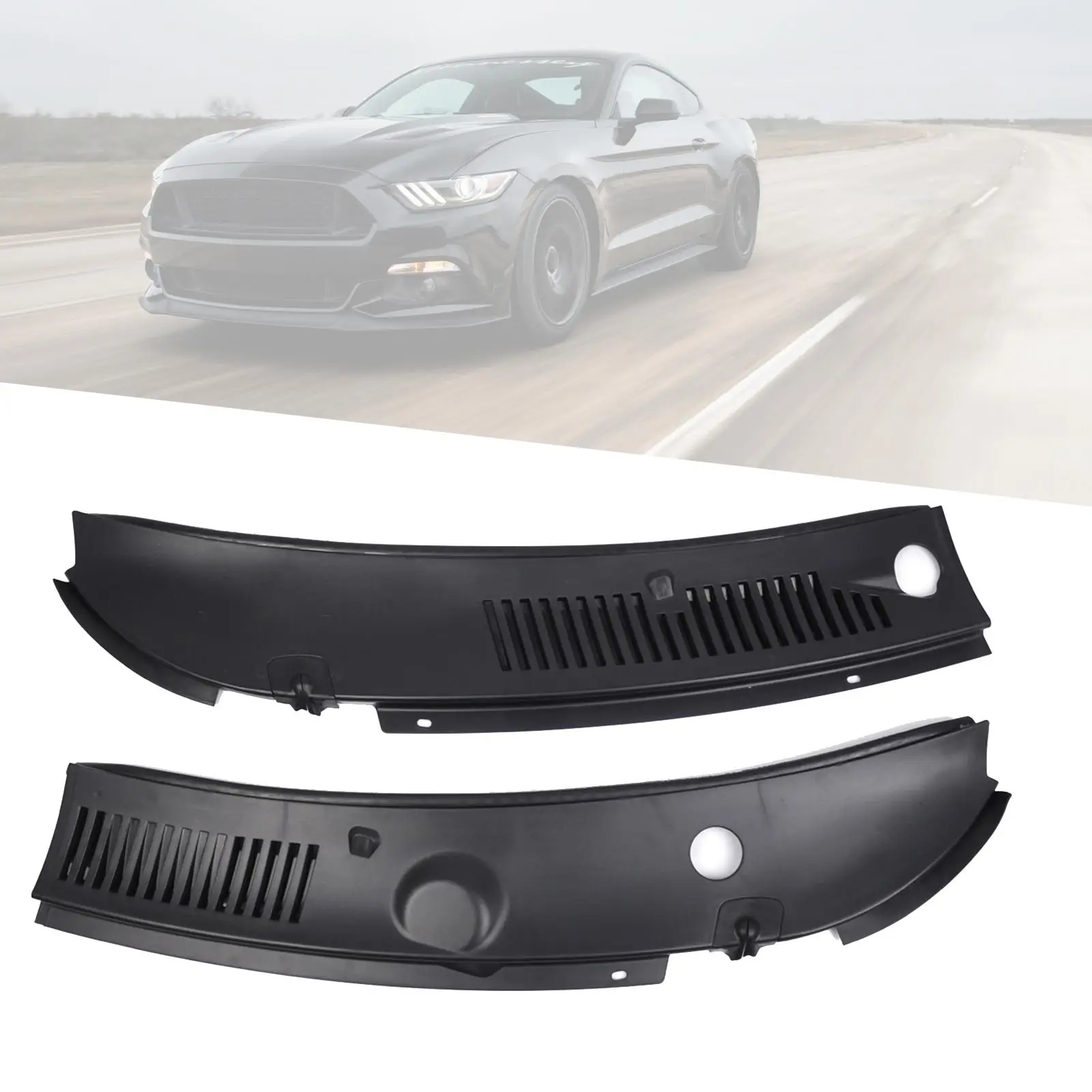 2Pcs Windshield Wiper Cowl Panel Cover 3R3Z6302228AAA Repair Parts Sturdy Right Left Replacement for Ford Mustang 1999-2004