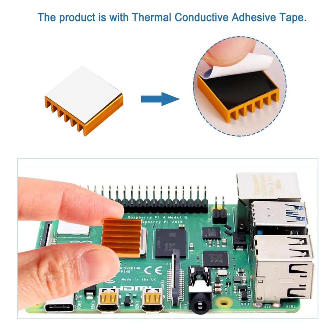 Aluminum Heatsink Radiator Heat sink Cooler for Electronic Chip Cooling With Thermal Conductive Tape