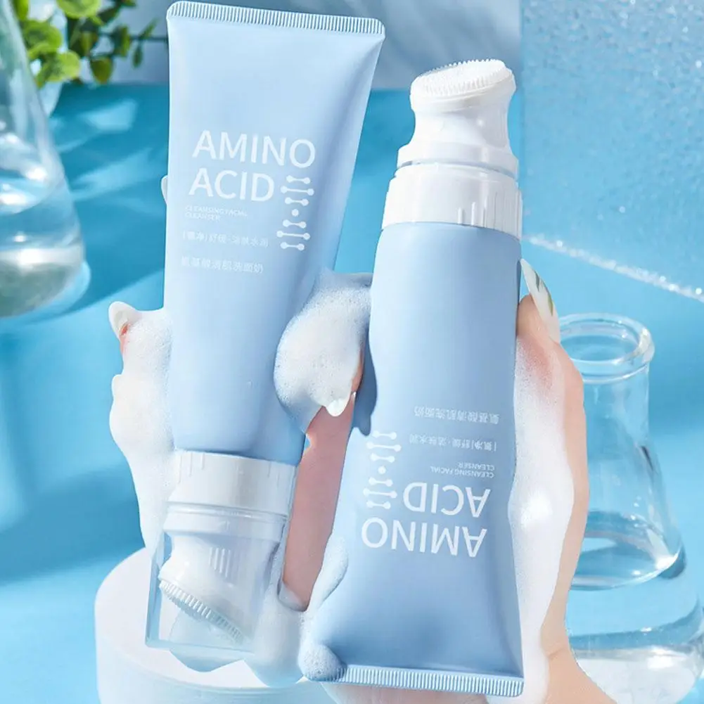 Facial Cleanser Amino Acid Gentle Cleansing Mousse Cleanser Control Facial Moisturizing Care Deep Skin Unclog Oil Cleansing 1pcs