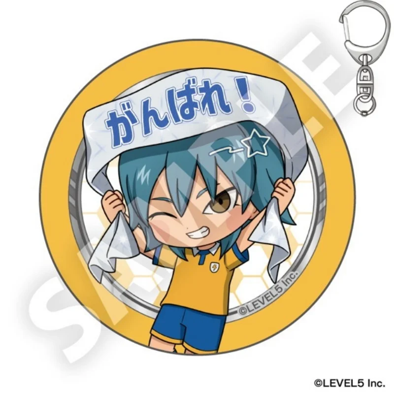 Anime Inazuma Eleven: Victory Road Sasanami Unmei Endo Haru Q-Style Circle Acrylic Pendant Keychains Bag Decorations 6CM