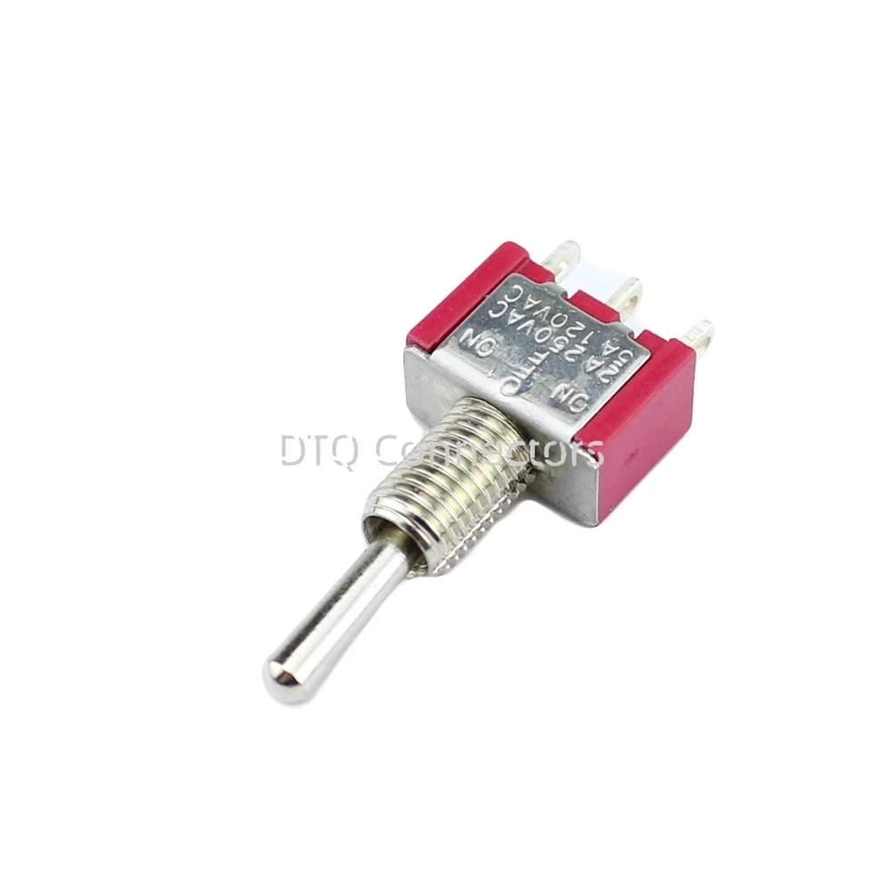 5pcs / 10pcs 6mm button switch red mts-123 double side reset moving head toggle switch 3-pin 3-gear micro rocker button