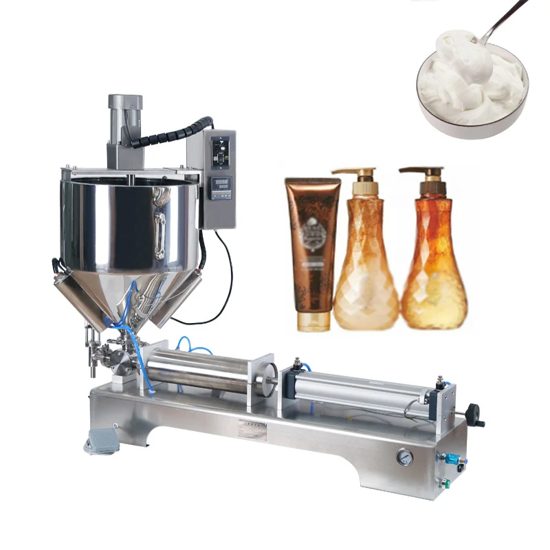 Heating Mixing Paste Filling Machine Commercial Stainless Steel Single-Head Quantitative Filling Machine