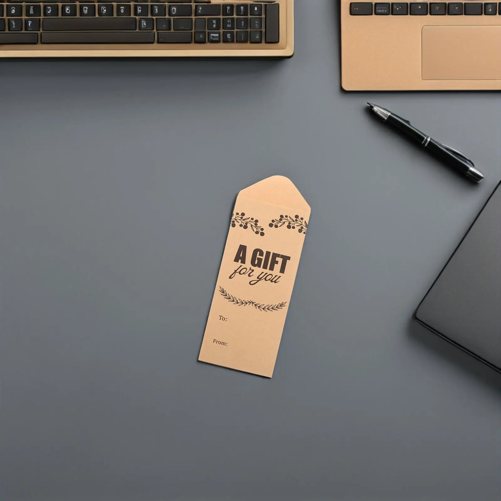 

25Pcs Multifunctional Envelopes Vintage Kraft Paper Writable Rustic Stationery for Greeting Card Money Present Small Cash Coins
