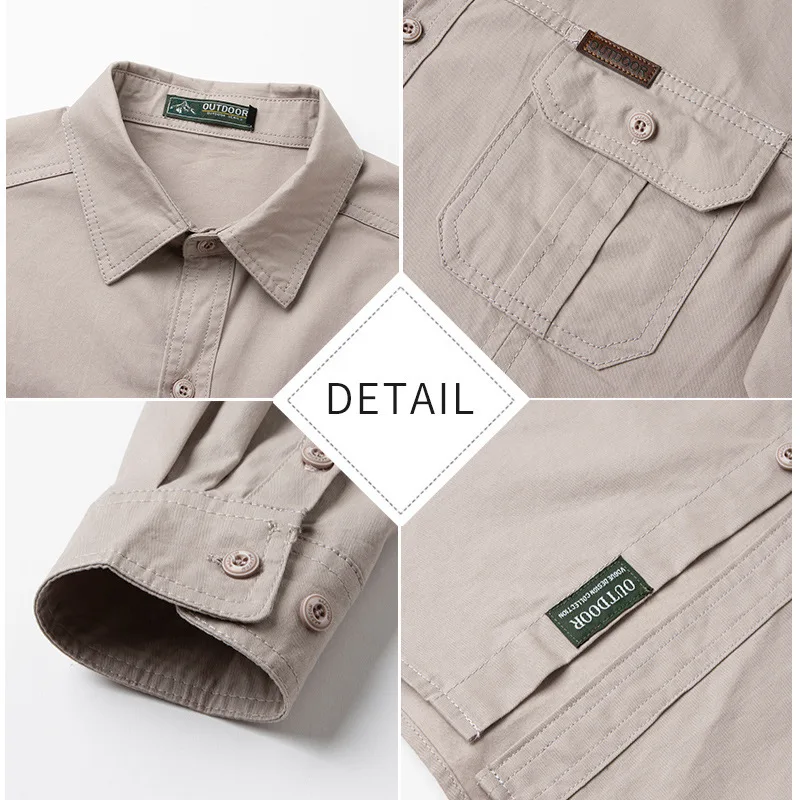 2025 primavera outono tendência americana vintage não-ferro algodão camisas de carga para homem, solto versátil gang bonito camisa masculina/camisa
