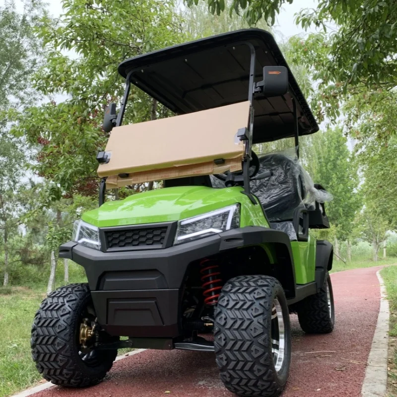 Luxury Design Street Legal Golf Cart 72V Lithium Custom Comfortable Electric Golf Cart Seats With Armrests Gear Adjustment