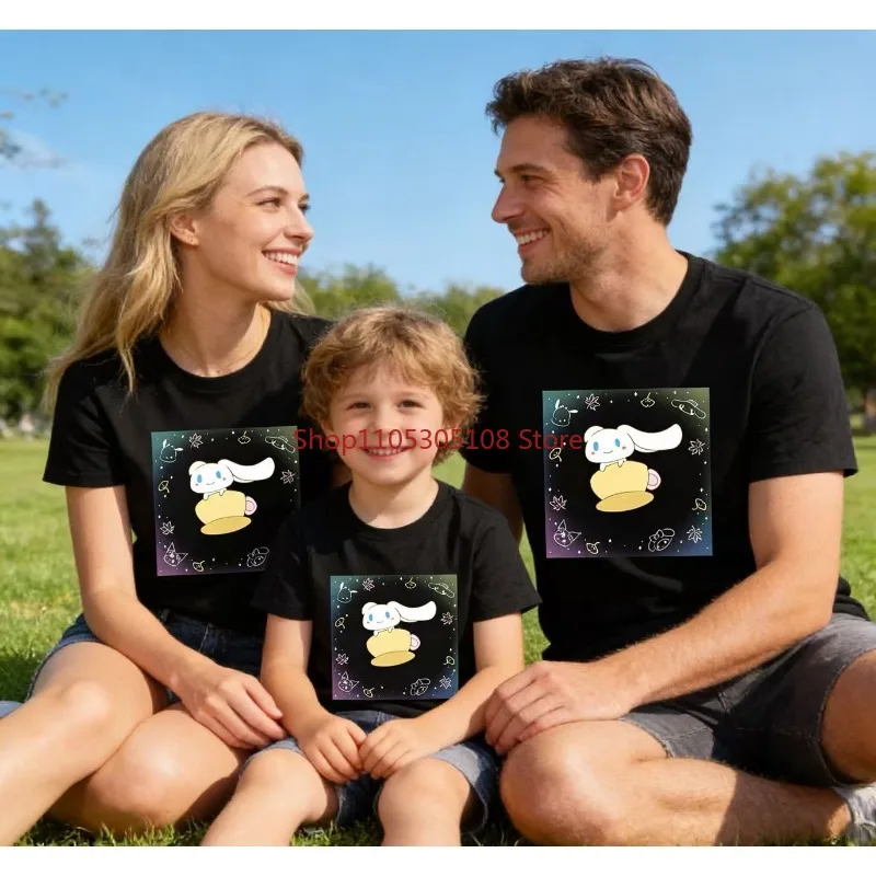 

Модная детская футболка Sanliou с принтом «Чайная чашка и нефритовый дракон», из чистого хлопка, с круглым вырезом, в ярких цветах, комплект для родителей и детей