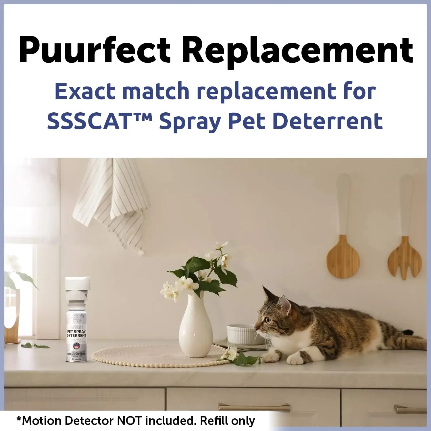 Refill for PetSafe SSSCat Spray Deterrent Device - Non-VOC Dog & Cat Spray Deterrent - Family-Safe Cat Deterrent for Counters