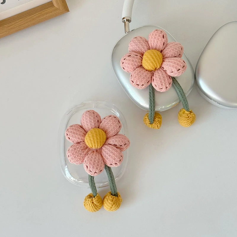 Original Pink Flowers Y2K Airpods Max Headphone Case Cover Soft Shell Custom Cute Airpods Case Headphones Accessories Decoration