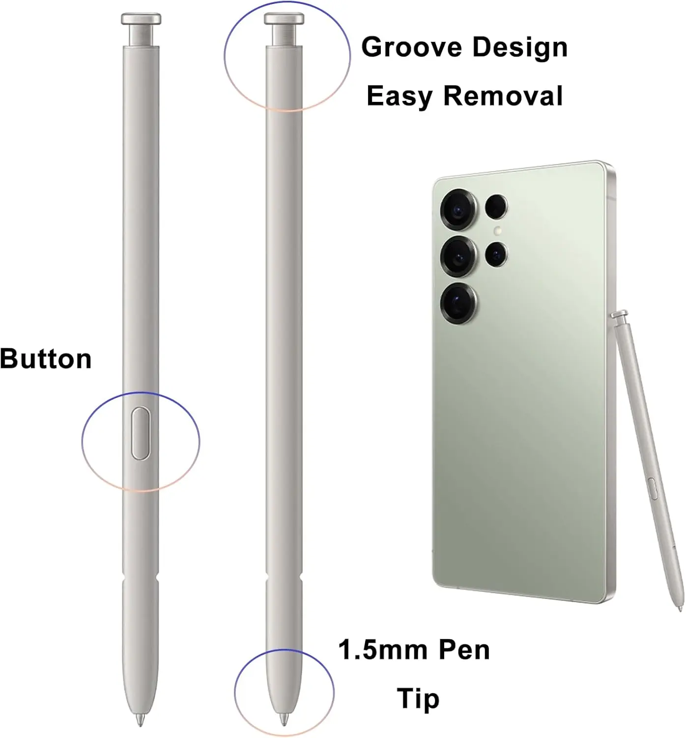 Zamiennik rysika do Samsung Galaxy S25 Ultra S Pen dla modeli SM-S938B SM-S938U SM-S938W, rysik do ekranu dotykowego, bez Bluetooth. — zdjęcie produktu 6