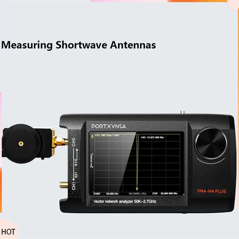 News Nanovna-H4 Plus Portable Vector Network Antenna Analyzer 4In IPS LCD Display Touch Sreeen 50Khz 2.7Ghz Bulid In 5000Mah