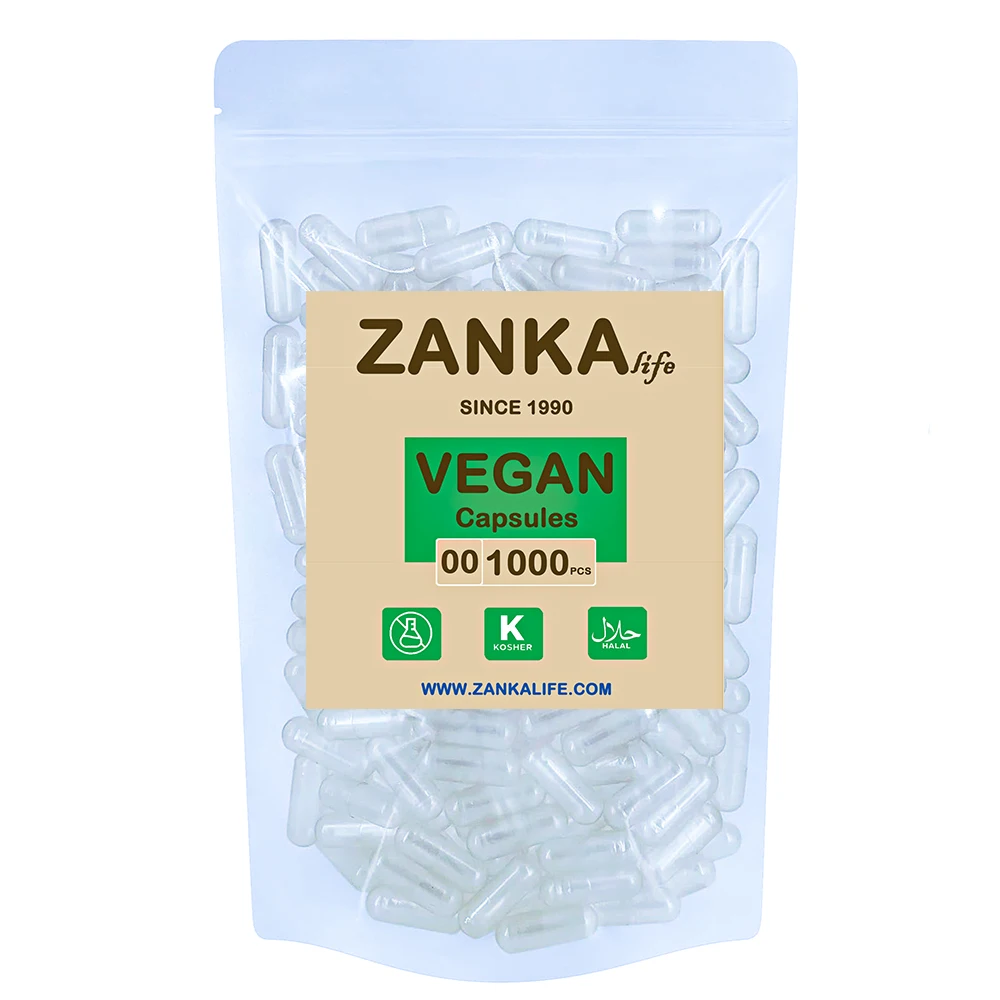 1000 500 100 Stück Größe 000 # 00 # 0 # 1 # 2 # Vegane Kapseln, klare, transparente, verbundene, getrennte vegetarische Kapseln