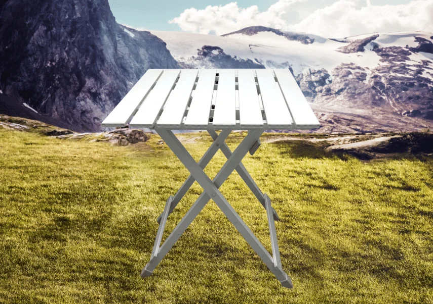 Trail Camping Table, Silver