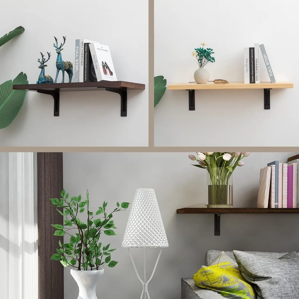 دعامات أرفف معدنية شديدة التحمل على شكل حرف L، 24 × 14.2 بوصة، سبيكة ممتازة، تركيب عالي القوة، دعم زاوية عمودية #5