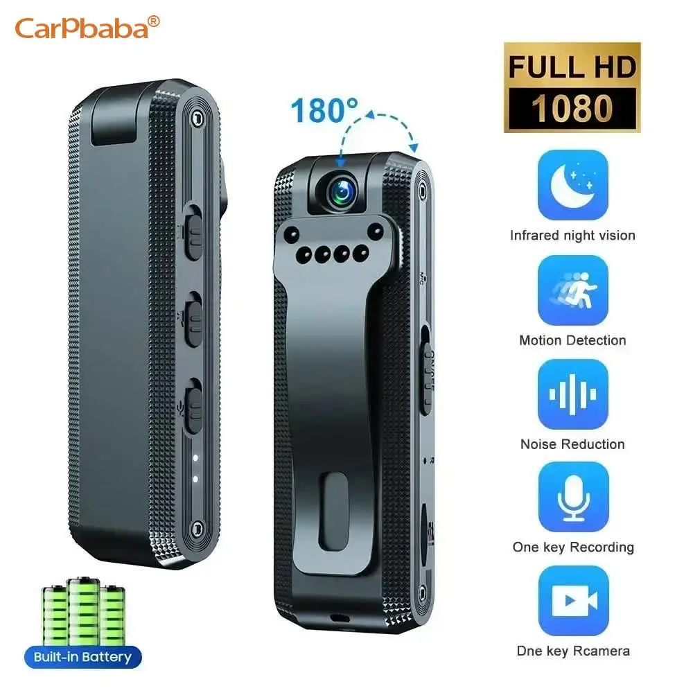 Carpbaba C2 PCS Pocket Thumb Camera Infrared Night Vision HD 1080 Outdoor Sports Camera Backclip Meeting Recorder Wearable