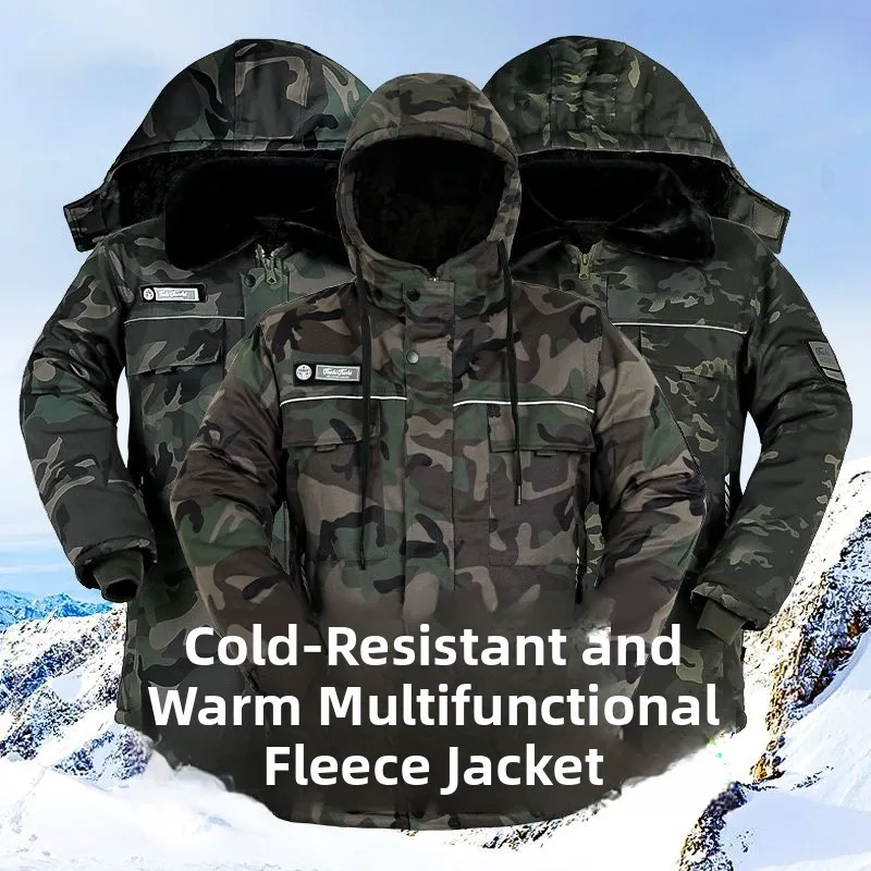 Vêtements de travail en coton camouflage Thiened Fce pour hommes, imperméables et résistants au froid, pour l'hiver, protection contre le froid